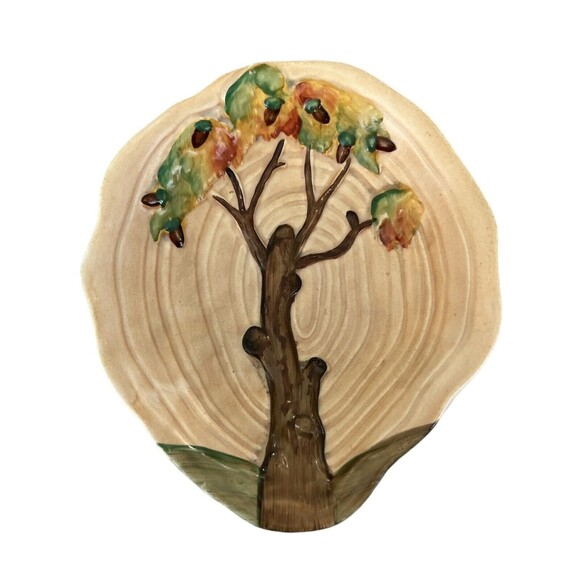 Carlton Ware Day Oak Tree Decorative Dish Made In England Vintage‎ Art Deco - Picture 1 of 7